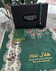 yeşil isme özel şönil seccade seti  nilüfer 3