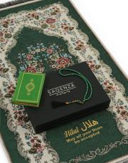 yeşil isme özel şönil seccade seti  nilüfer 8