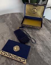 lacivert isme özel kuran seti 2