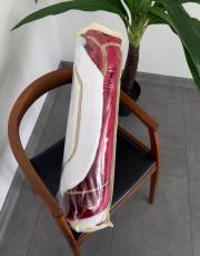 siyah beyaz peluş kumaşlı ve süngerli kalpli çift seccadesi çantalı  süngerli 7